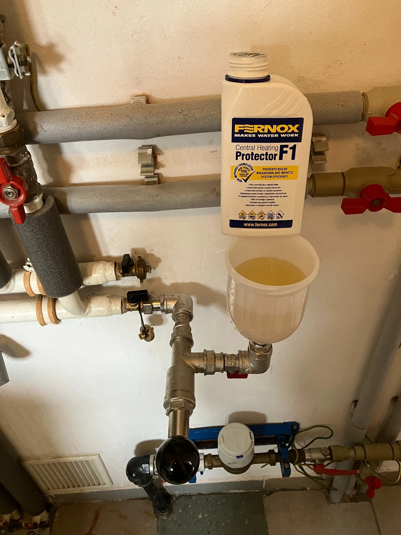 Aplikace inhibitoru Fernox F1