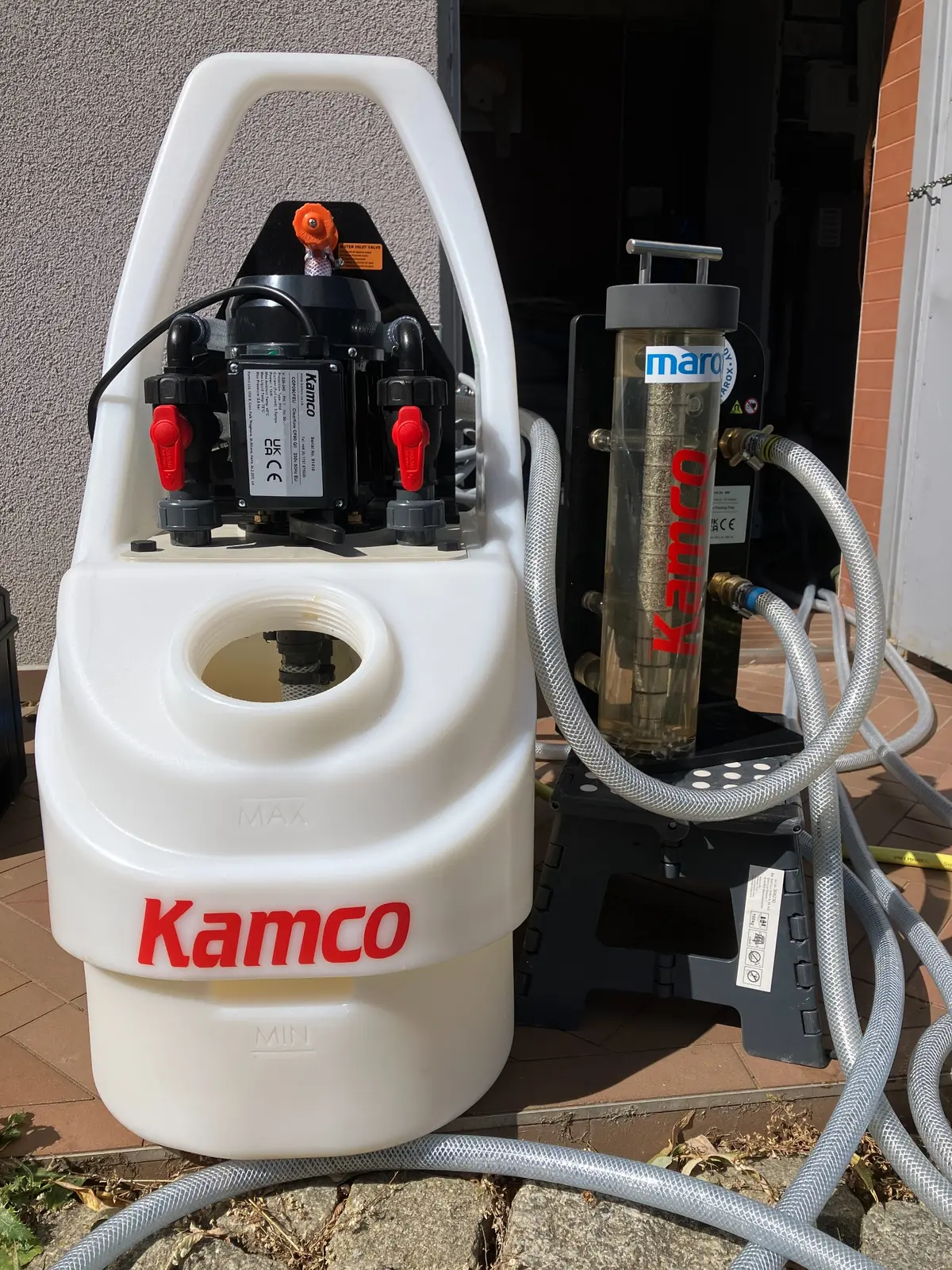 Sestava Kamco a CombiMag před čištěním